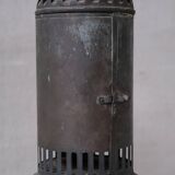 Antique xxl metal and glass pendant light