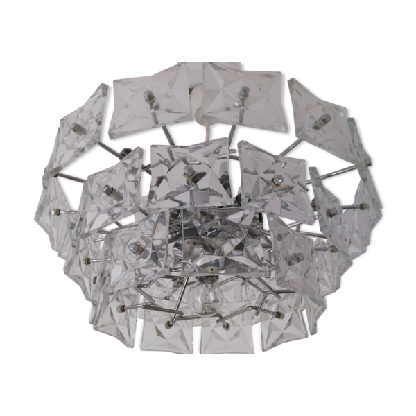Lustre vintage en verre 1970s