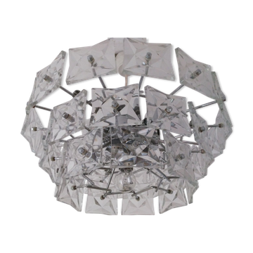 Chandelier vintage glass 1970 s