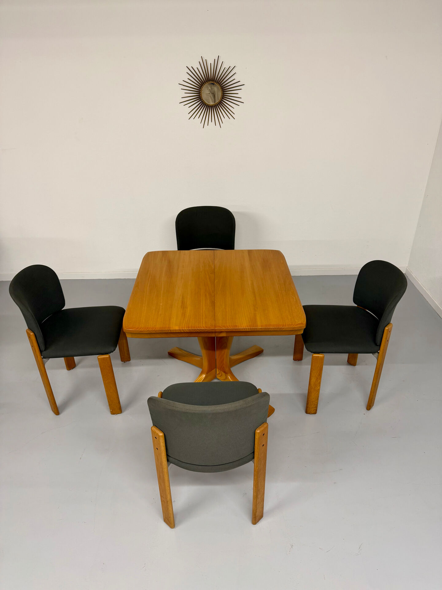 4 vintage Bruno Rey design chairs for Dieticker from the 1970s.