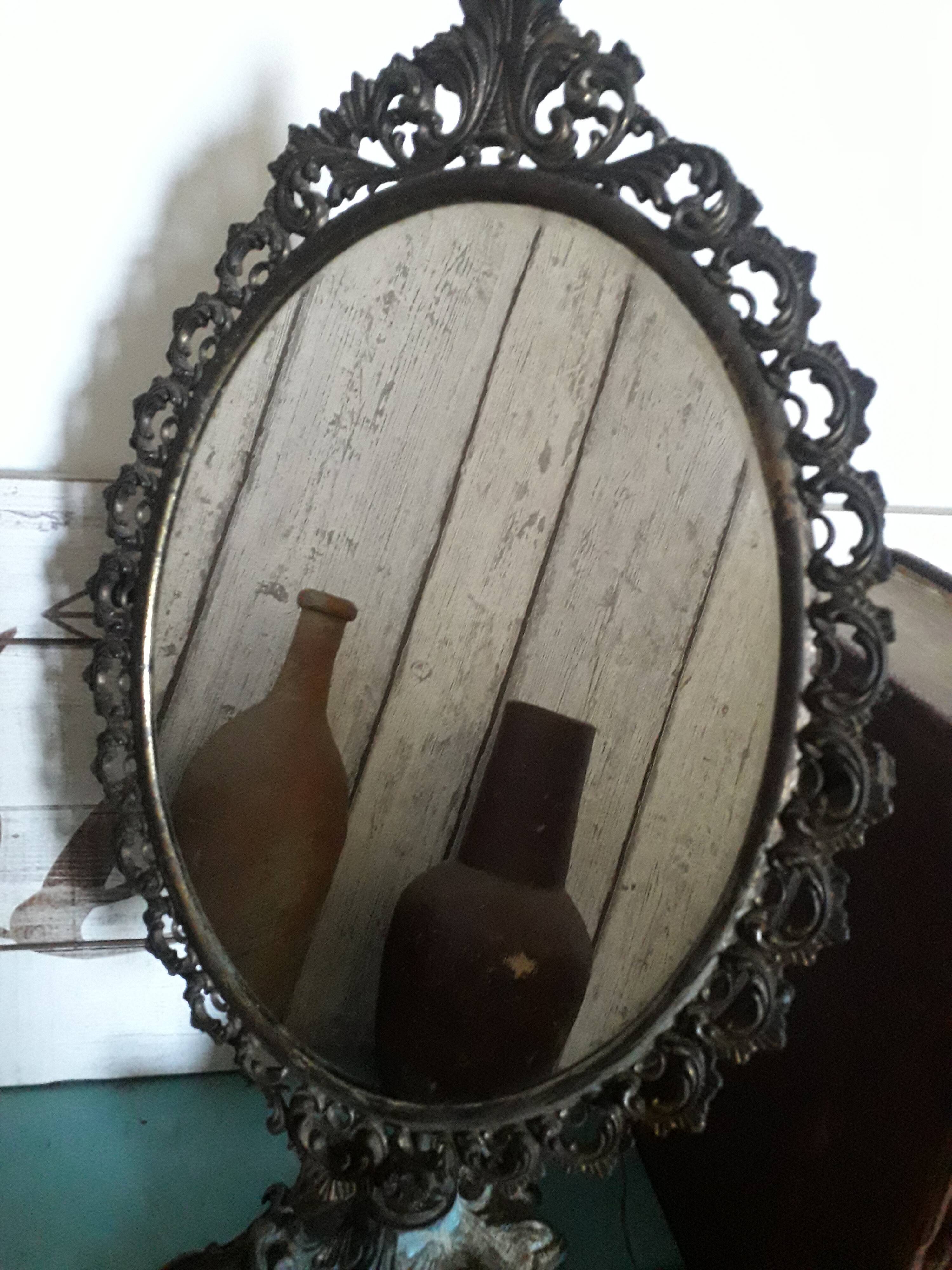 Vintage metal table mirror  29x50cm
