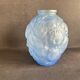 Large Art Deco round vase in frosted blue glass - 1930