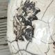 Raku ceramic salad bowl