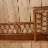 Rattan wall shelf