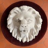 Plaster lion head, early 20th century, Academy of Fine Arts of Saint Gilles, Belgium