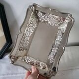 Openwork silver metal basket