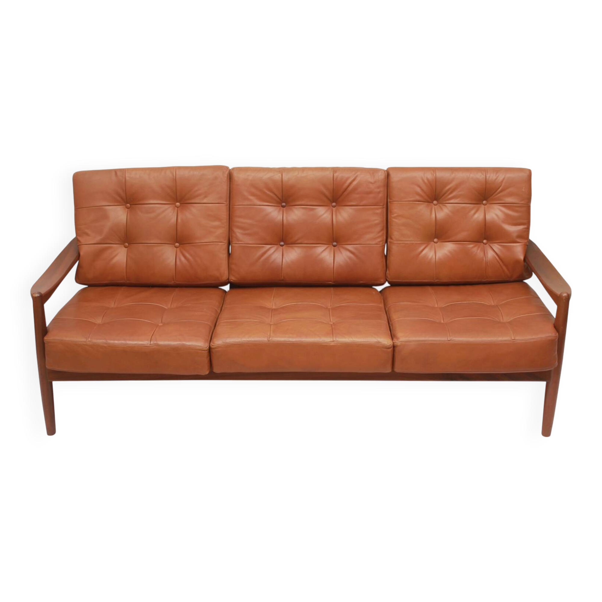1960s 3-seater Sofa in leather