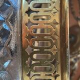 Suspension brass basket and glass vintage diamond tip