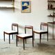 Chaises en teck, 3 pièces, Lübke, Allemagne, années 1960, vintage, milieu du siècle
