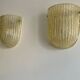 Pair of vintage murano wall lights, zonca italy 1970