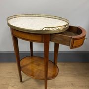 Table bouillotte de forme ovale