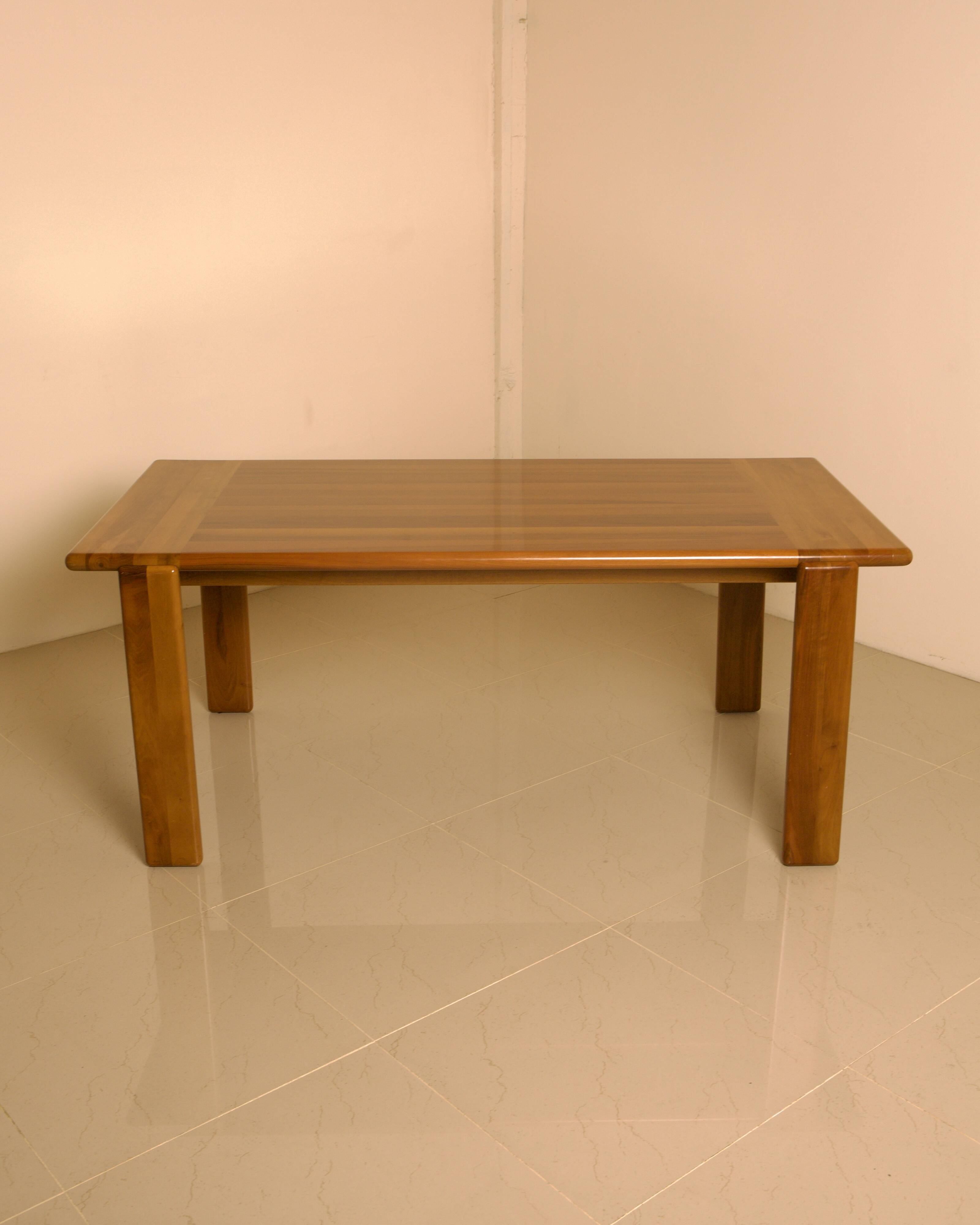 "Marengo" table in walnut by Tarcisio Colzani for Mobil Girgi 70's