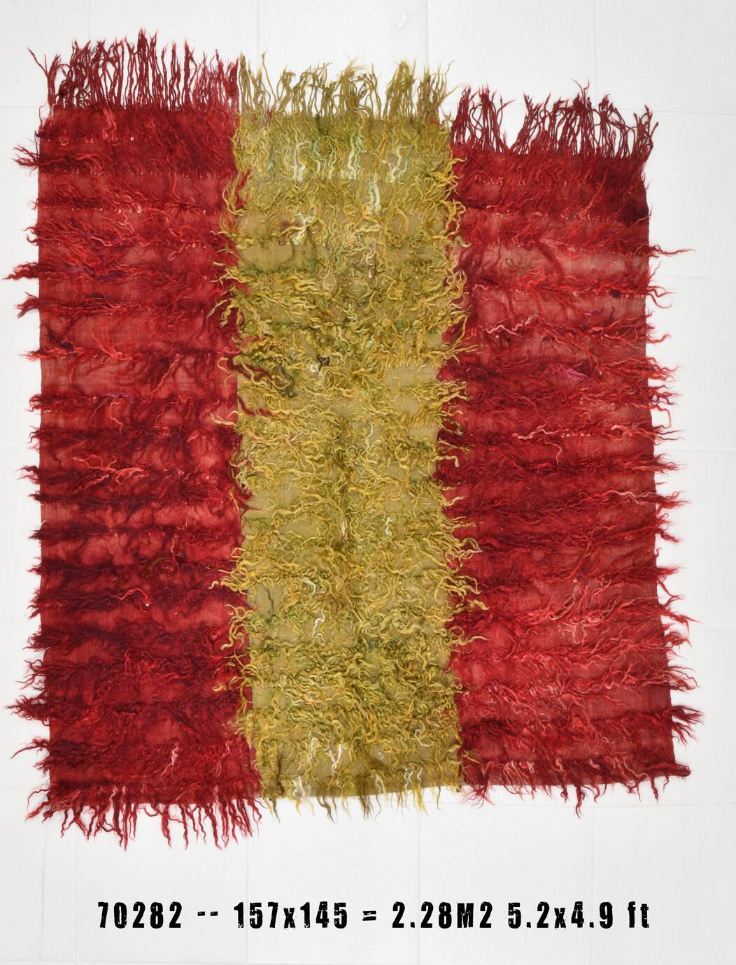 5x5 Square Green Red Vintage Kilim Rug, 145x157Cm