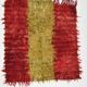 5x5 Square Green Red Vintage Kilim Rug, 145x157Cm