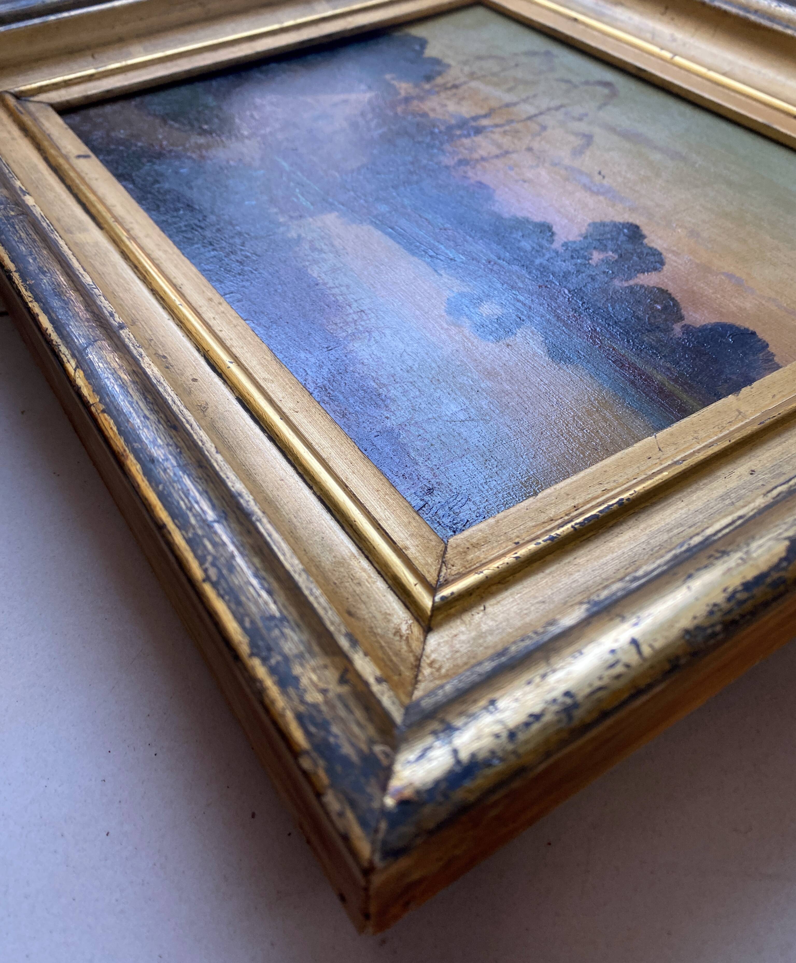 Painting "Impressionist landscape" signed Glibert, pseudo Karl Kaufmann 1843-1905