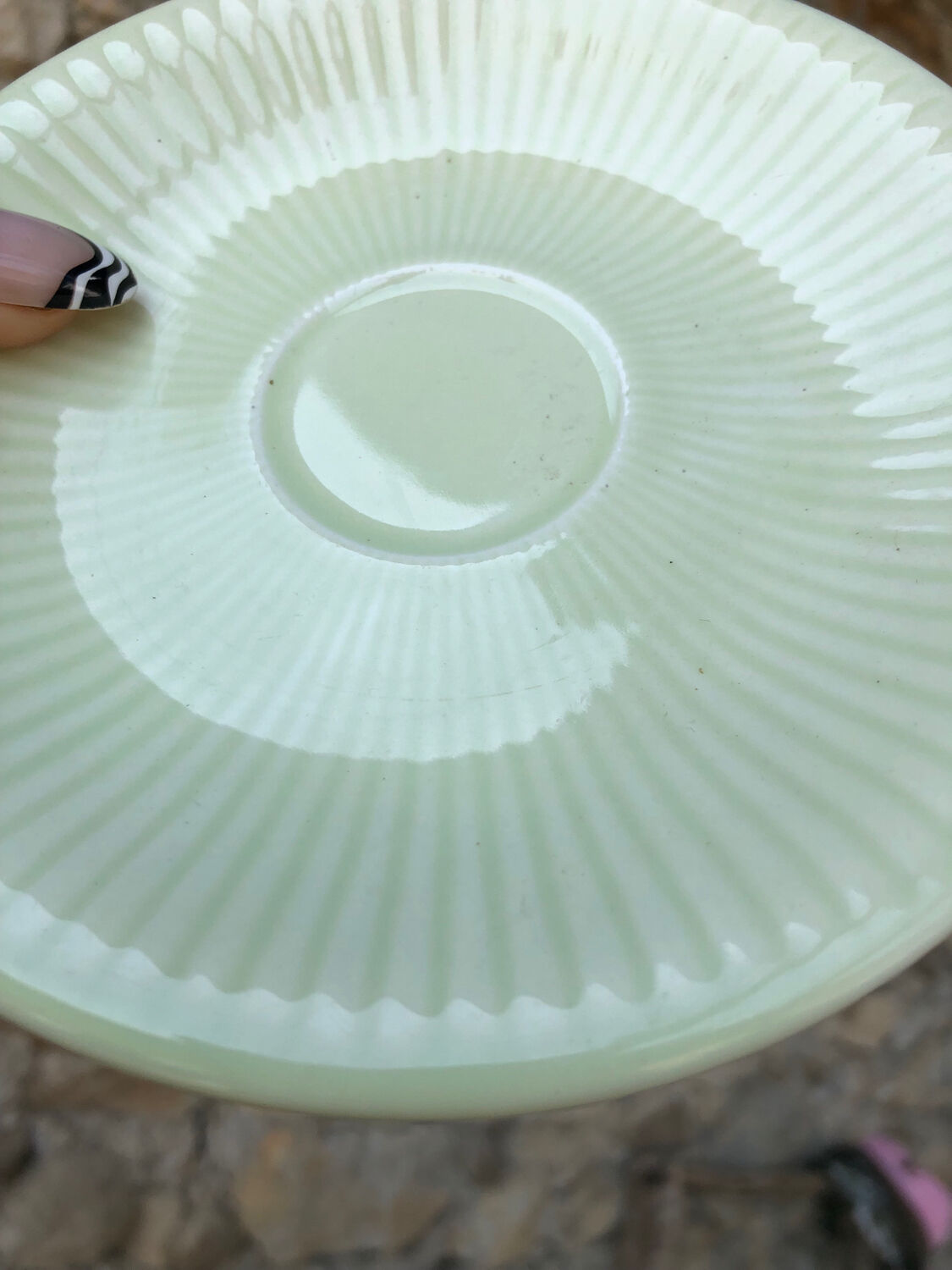 Cups + saucers • Gien, vintage pastel series