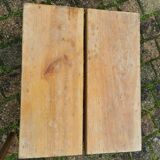 Tabouret ou table basse en bois de pin massif vintage