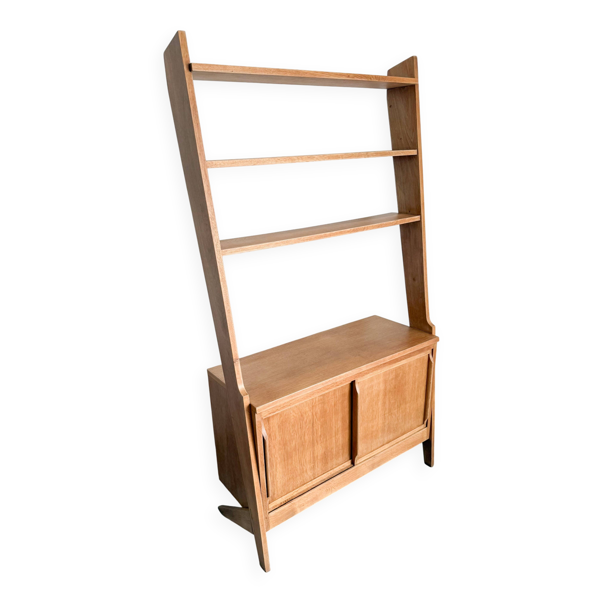 Bibliothèque de style scandinave, pieds compas, 1950/60'