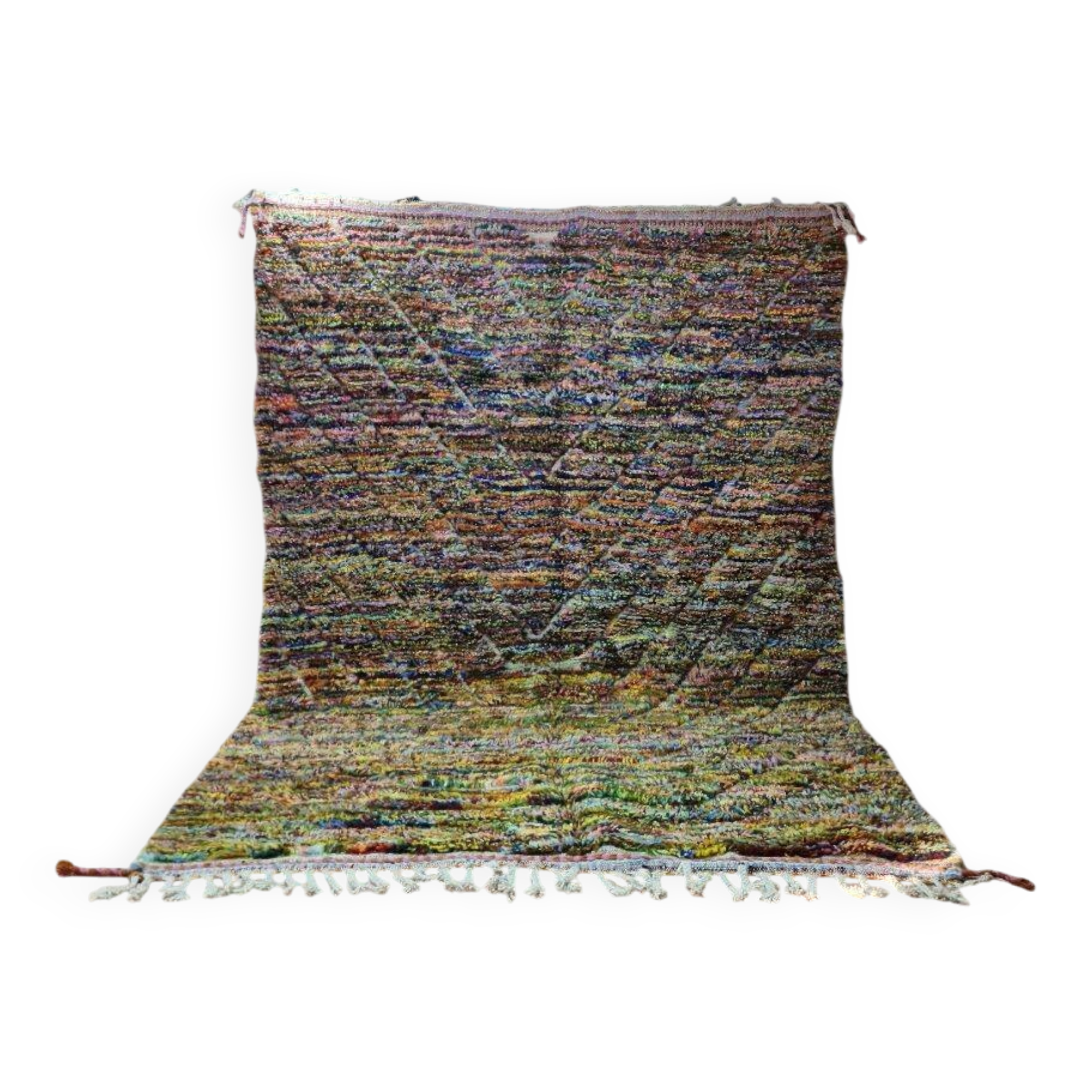 Rare Berber Beni Ouarain Rug Multicolor 300x200cm - Handmade