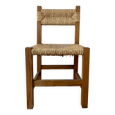 Brutalist straw chair