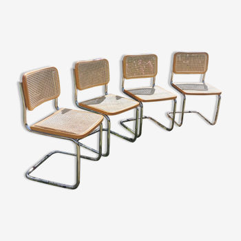 Set of 4 chairs by Marcel Breuer model Cesca