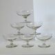 6 coupes à champagne en verre taillé vintage