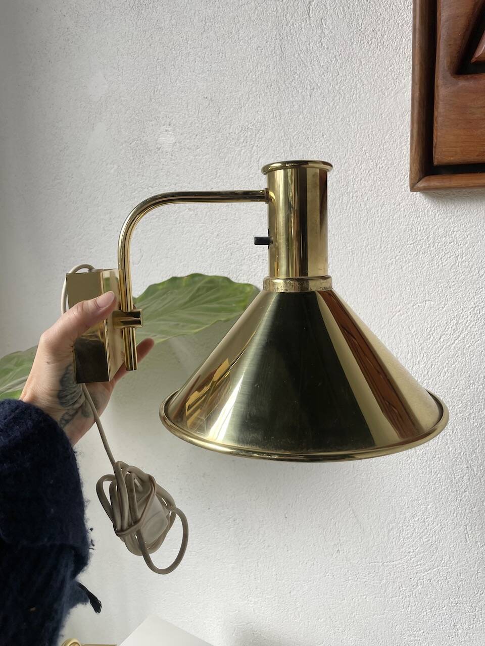 Pair of Hovik Lys brass wall lights Jonas Hidle Denmark