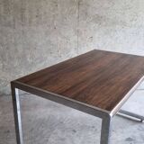 Bureau noyer métal