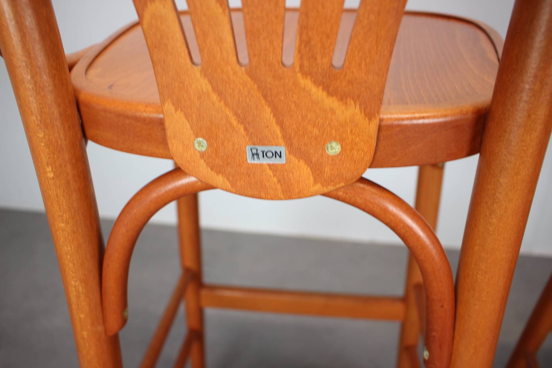 Set of 3 TON bentwood bar stools, Czech Republic, circa 1990.