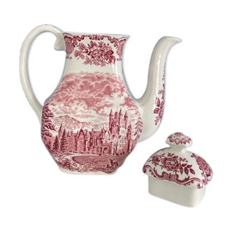 Theière en porcelaine anglaise royal homes of britain enoch wedgood tunstall