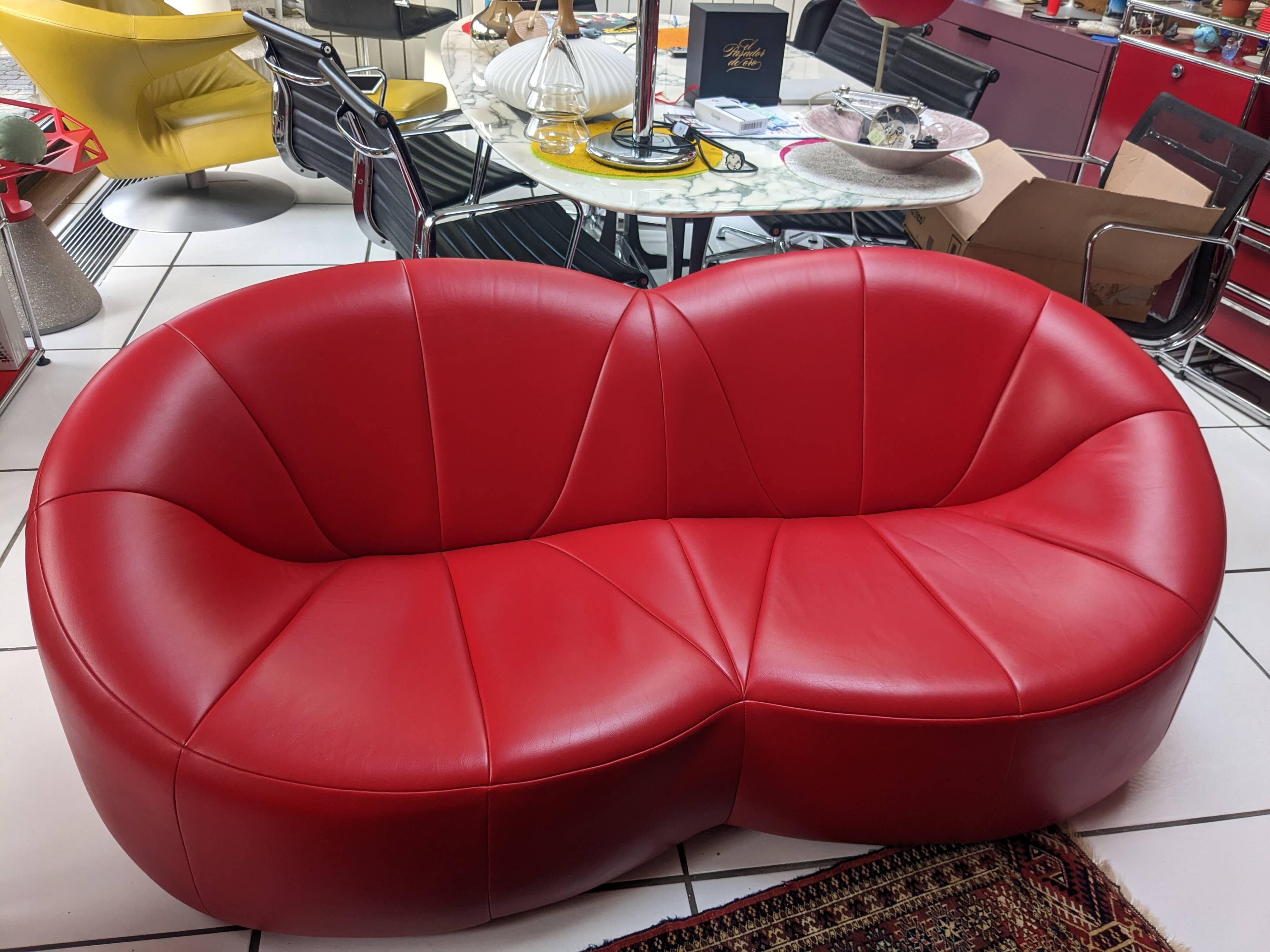 Leather sofa by Pierre Paulin by Ligne Roset