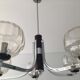 Vintage chrome chandelier 5 branches 5 lights