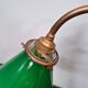 Bronze desk lamp with a green opaline conical shade, 1920.
