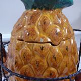 Pineapple-shaped punch set in Vallauris ceramic.