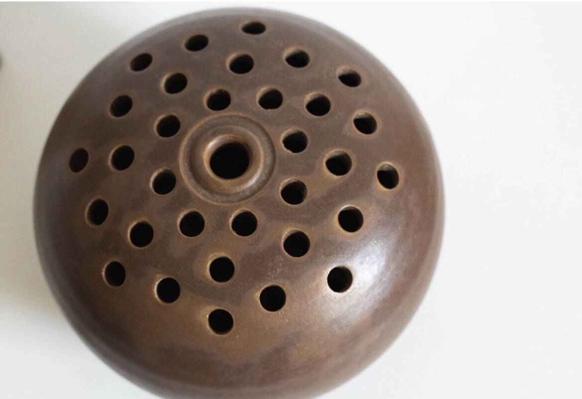 Large stoneware flower spike signed