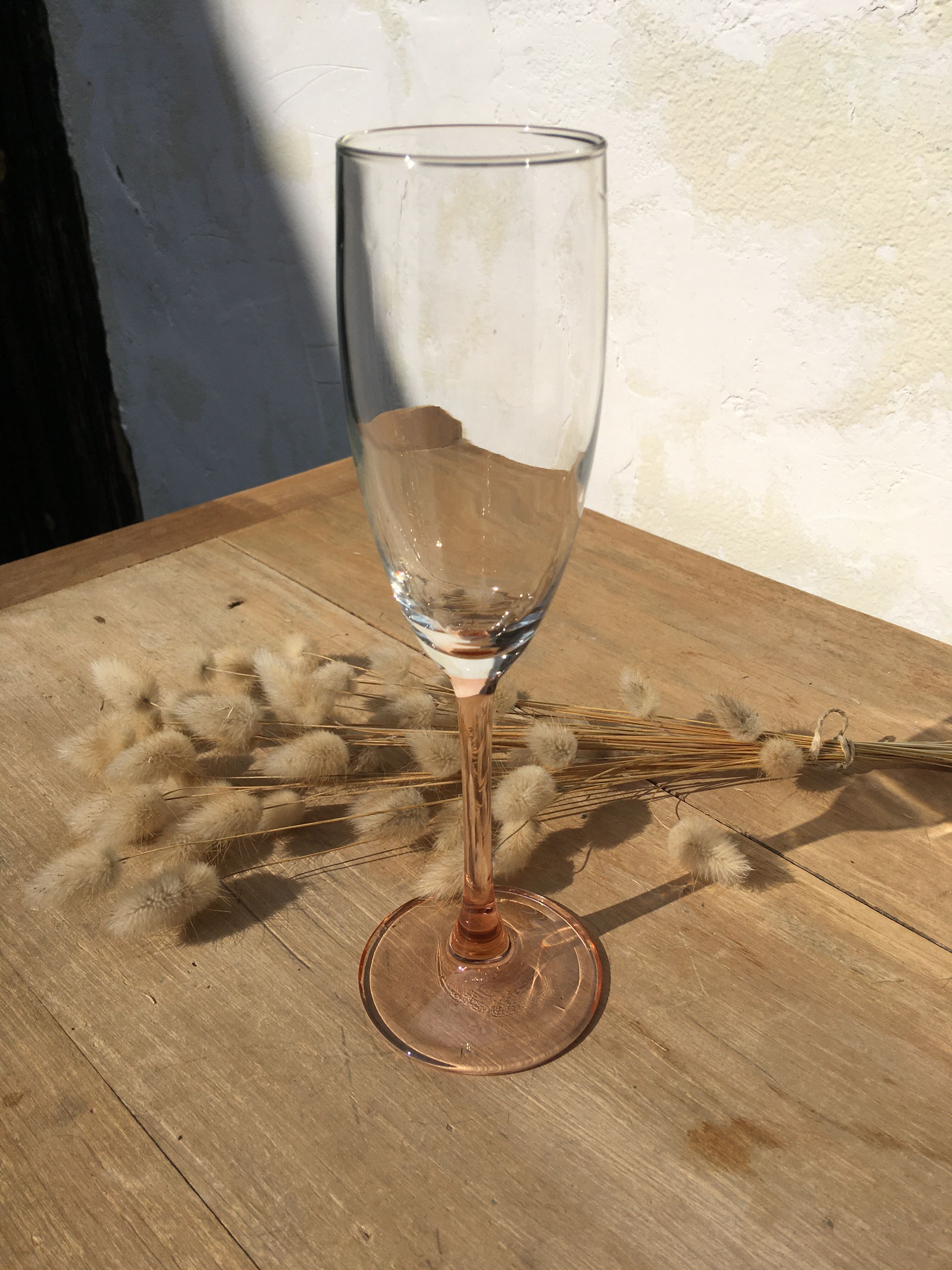 Champagne flutes Luminarc pink foot