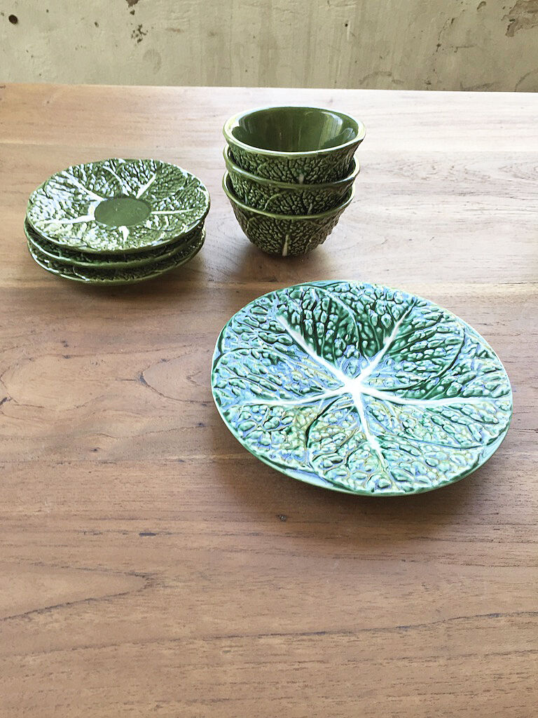 "Cabbage" Bowl and plate set