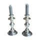 Pair of silver-plated candlesticks, silversmith Meurgey in Paris.