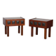 Pair of vintage wooden bedside tables from the 1960s