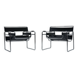 Wassily Chair by Marcel Breuer for Gavina set of 2