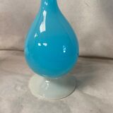 Vintage blue opaline vase