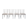 4 chaises métal blanc années 50/60