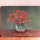 Bouquet de coquelicots huile sur toile