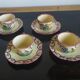 4 cups and saucers of Henriot earthenware