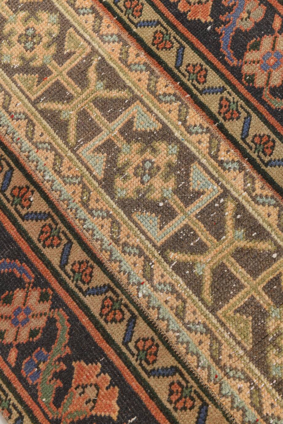 Salmon & Cream Turkish Vintage Runner Rug, 70x262Cm