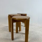 Mid-century stool trio, 1970