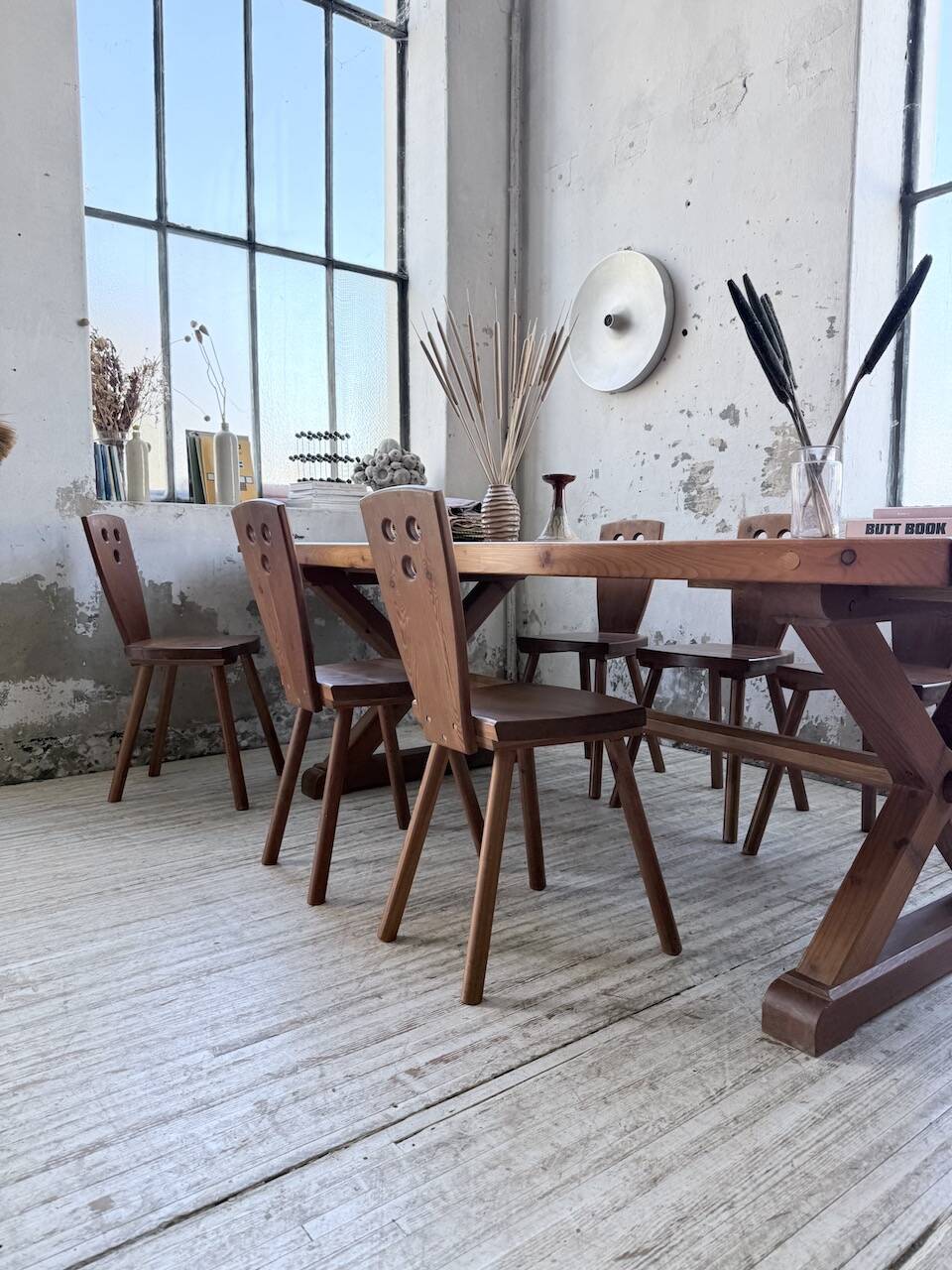 Mountain furniture set with table and 8 chairs Malmvall.
