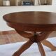 Extendable oak round table, Lübke, Germany 1960s
