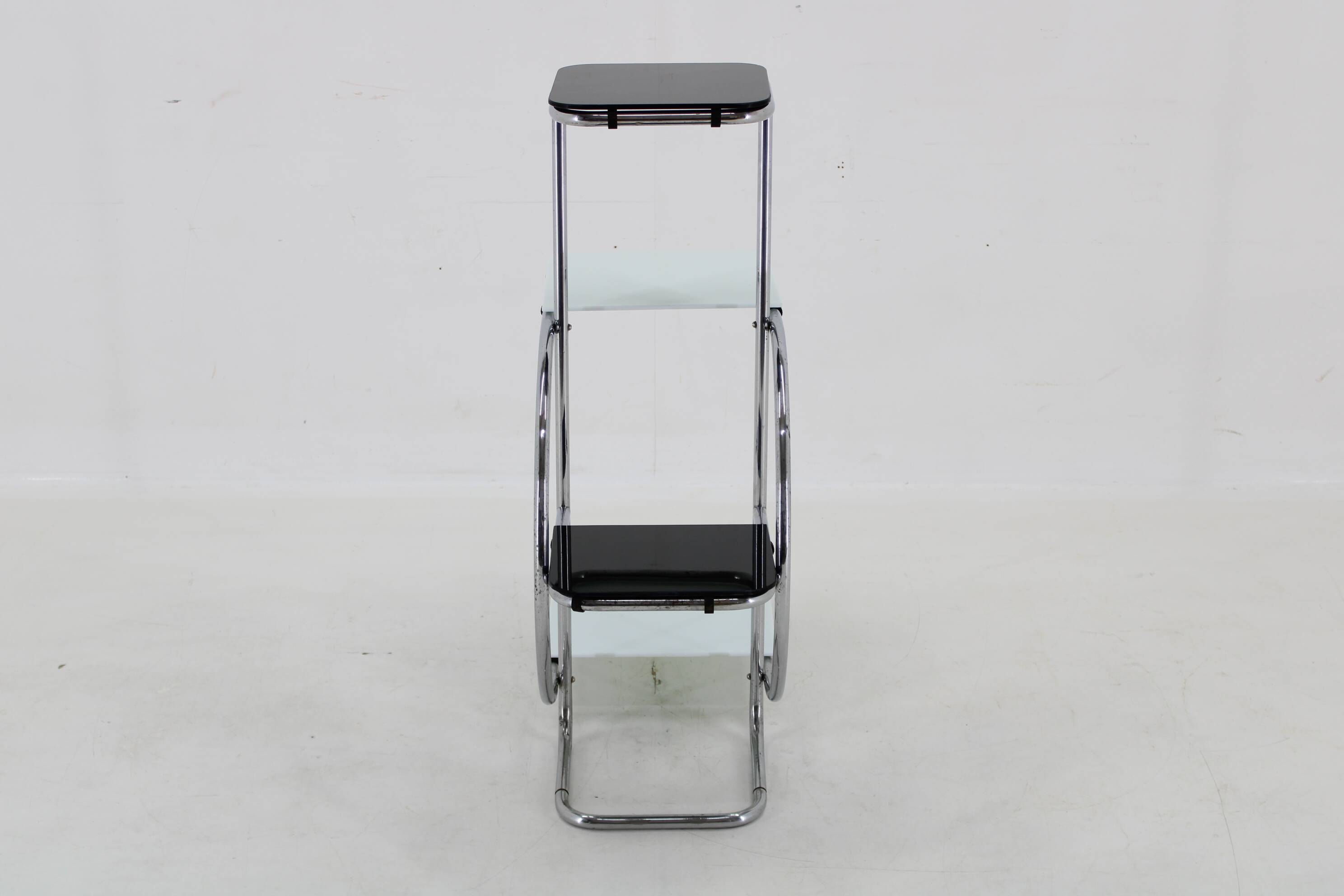 1930s Bauhaus Flower Stand with Glass, Czechoslovakia