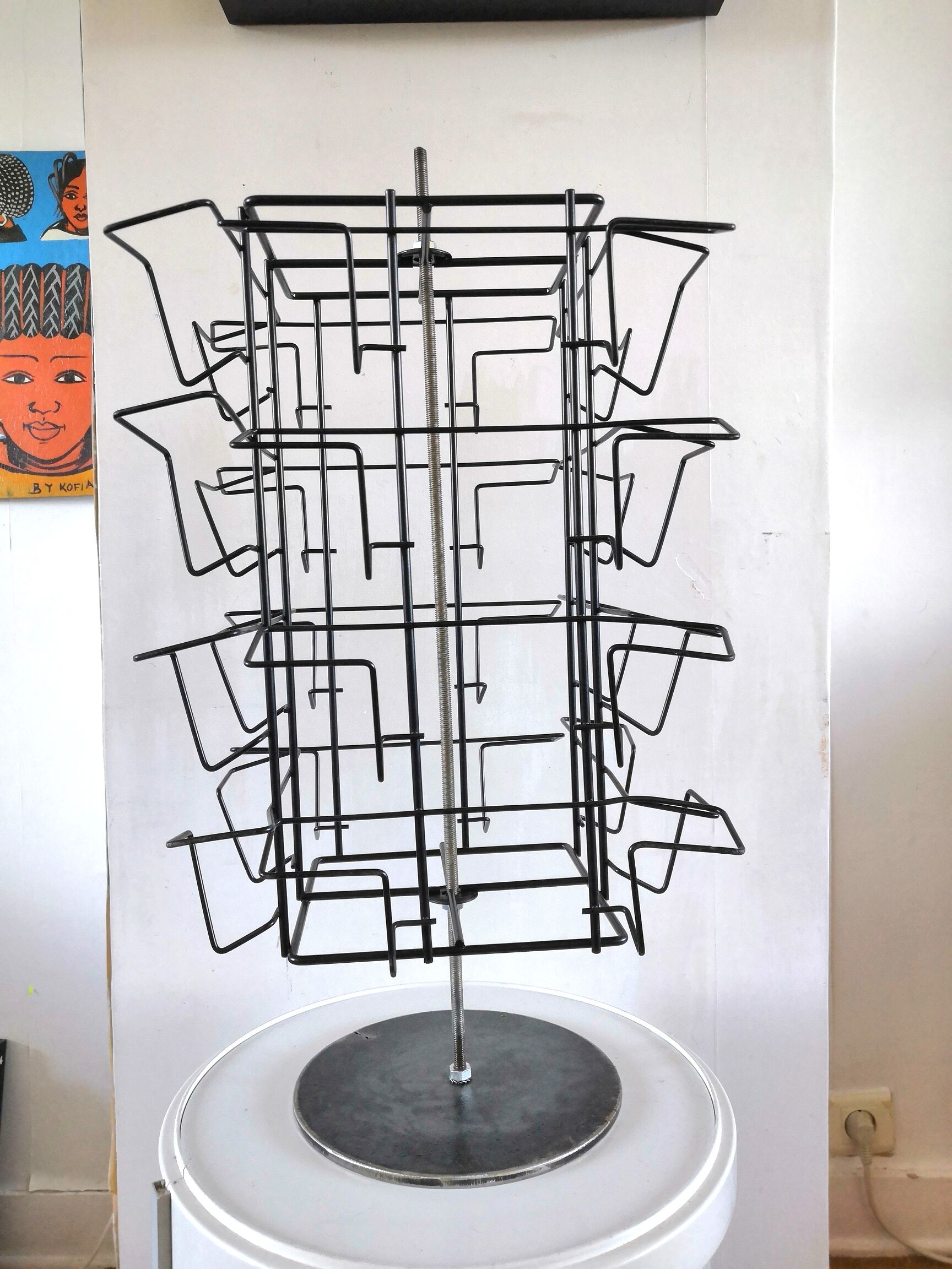 Display turnstile postcard holder design 60s